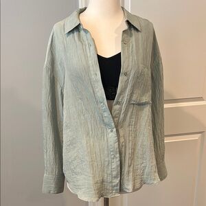 Light Green Button-Up Shirt